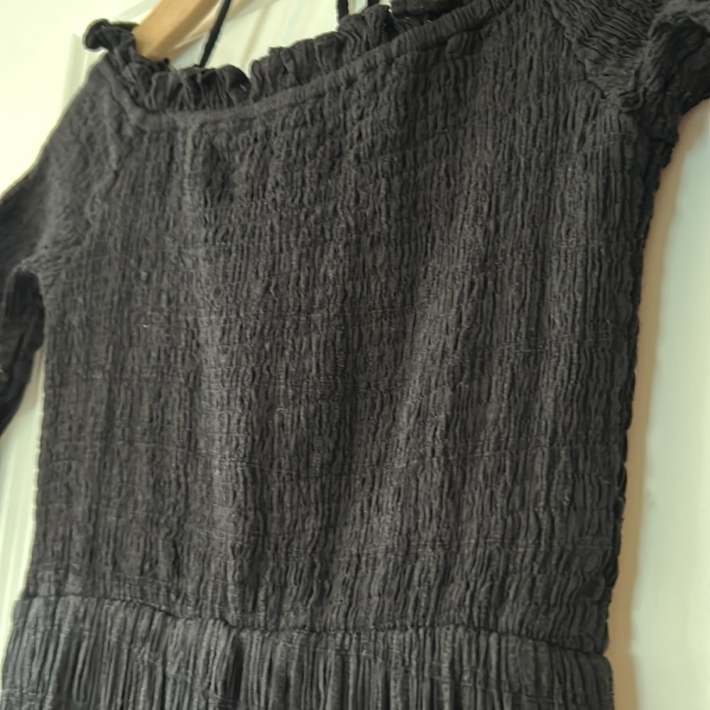 Anthro Lost + Wander Aria Smocked Off-Shoulder Maxi Dress Sz S w MEASUREMENTS - Picture 7 of 16